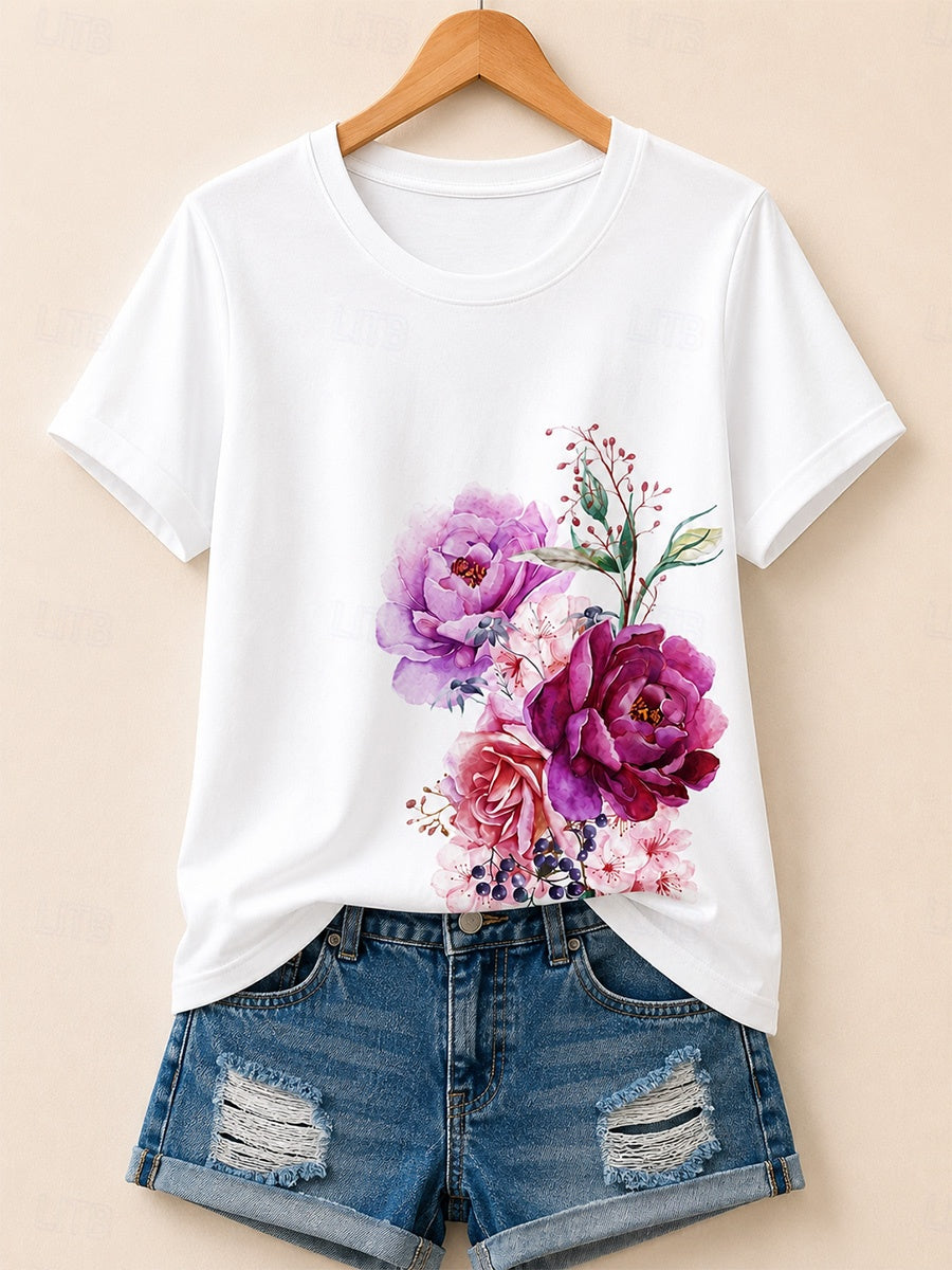 Peony Bouquet - Flora Cotton Tee