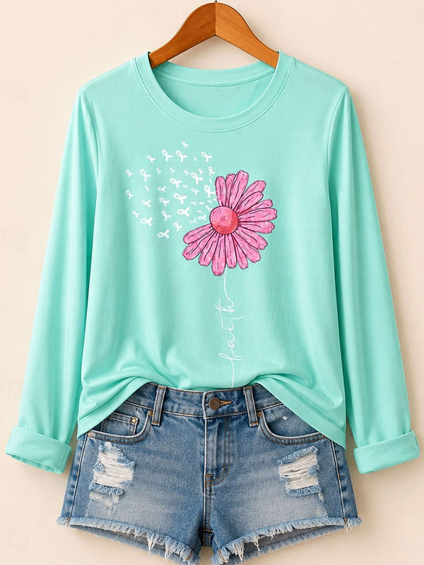 Gerbera Daisy Bloom - Flora Cotton Long Sleeve Tee
