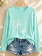 Butterfly Meadow Story – Langärmliges Botanical-T-Shirt