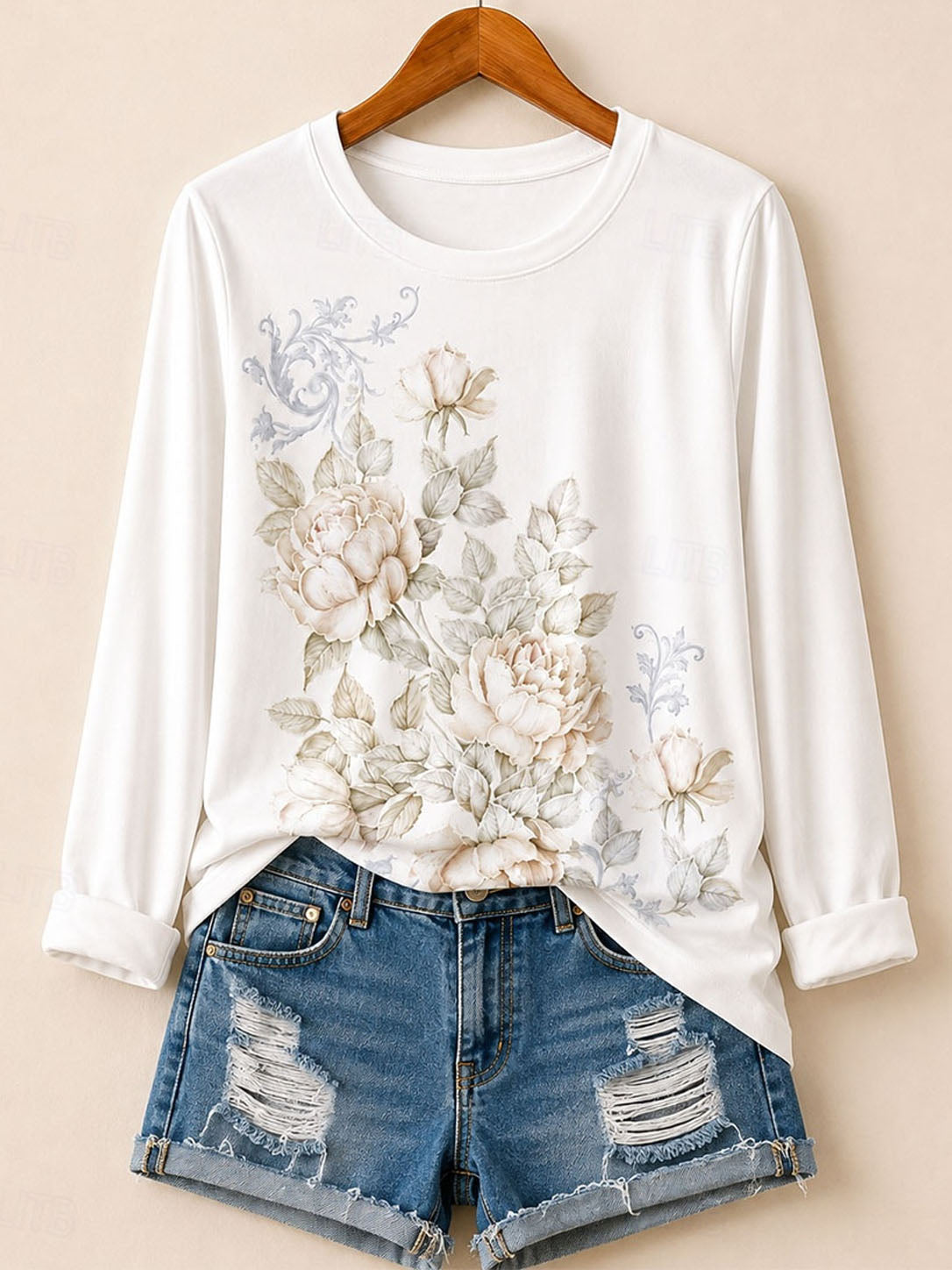 Wildblumen-Garten-Geschichte - Botanisches Langarmshirt