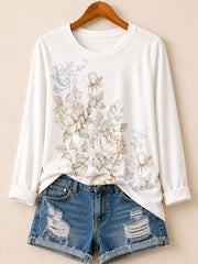Wildblumen-Garten-Geschichte - Botanisches Langarmshirt