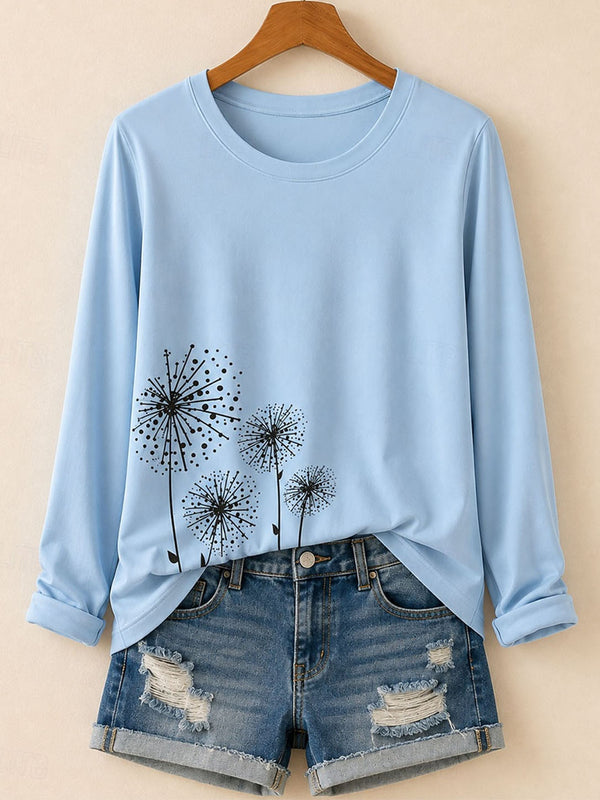 Dandelions In The Wind - Life Stories Cotton Long Sleeve Tee