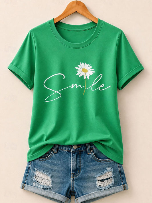 Daisy Bloom Garden - Floral Story Baumwoll-T-Shirt