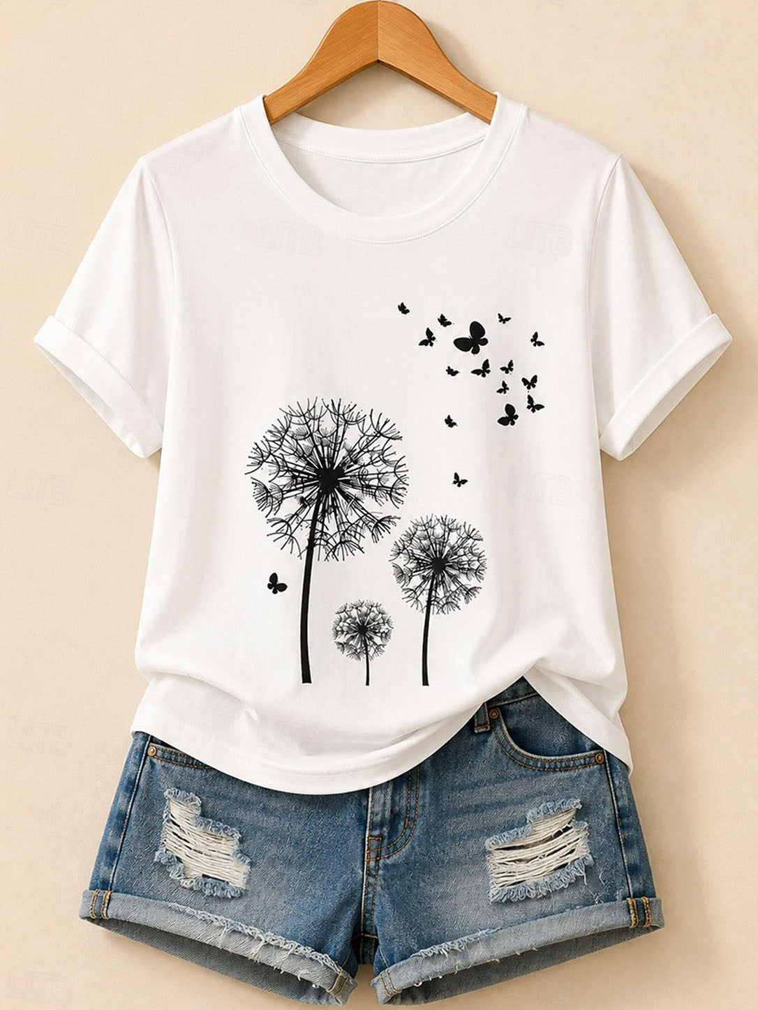 Pusteblumentraum - Botanisches Baumwoll-T-Shirt
