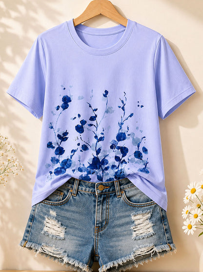 Gartenblüten-Erinnerungen - Botanisches Baumwoll-T-Shirt