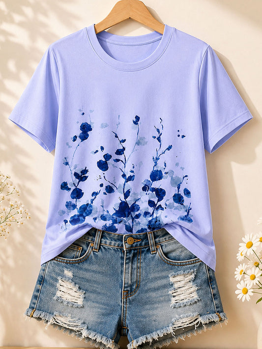 Gartenblüten-Erinnerungen - Botanisches Baumwoll-T-Shirt