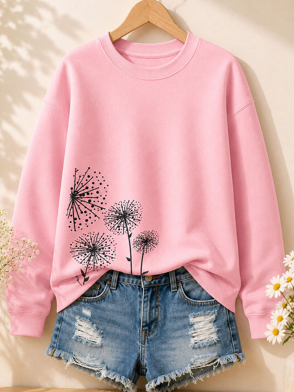 Dandelion Wishes - Botanical Story Cotton Sweatshirt