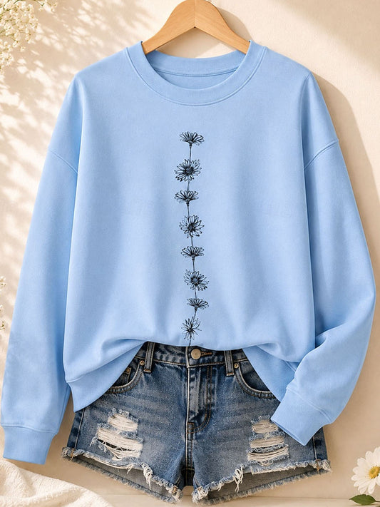 Morning Garden Story - Botanisches Baumwoll-Sweatshirt