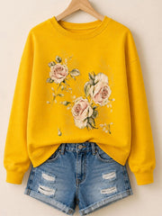 Vintage Rosengarten - Floral Story Baumwoll-Sweatshirt