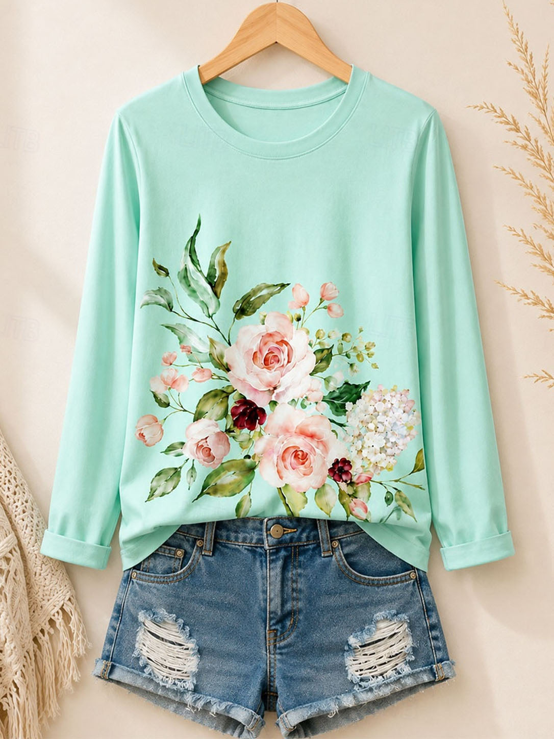 Rose Garden - Flora Cotton Long Sleeve Tee