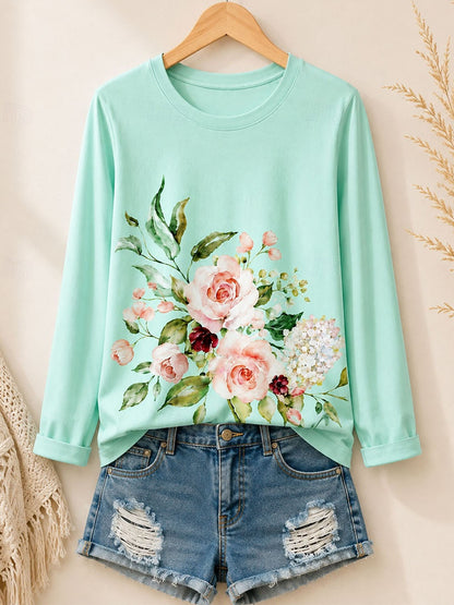 Rose Garden - Flora Cotton Long Sleeve Tee