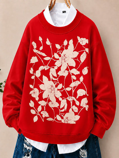 Botanical Flower Silhouette women's sweatshirts - product image 1