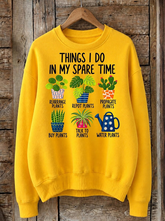 Things I Do In My Spare Time - Life Stories Cotton Blend Sweatshirt