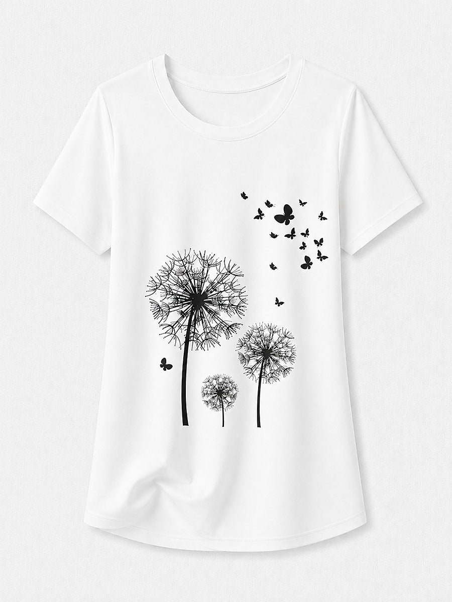 Lotus Pink Summer Tee in White