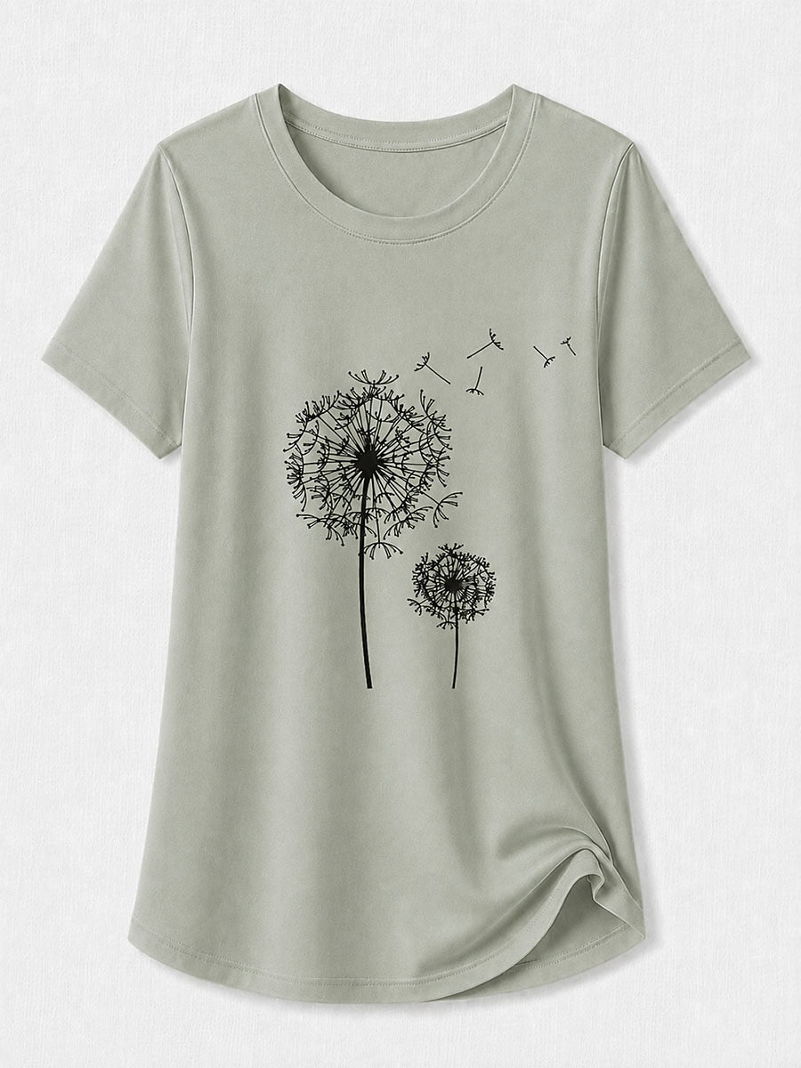 Teal Basic Summer Tee in Purple Blue