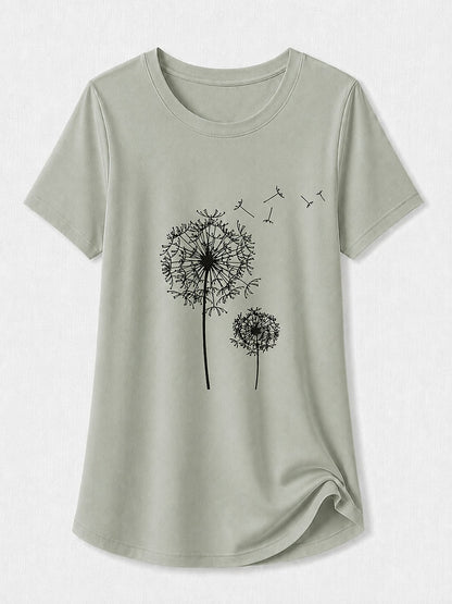 Teal Basic Summer Tee in Purple Blue