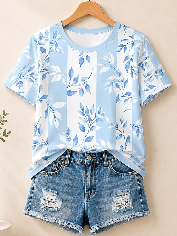 Botanical Leaf Branches - Life Stories Cotton Tee