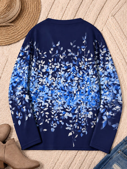 Scattered Floral Blossoms - Flora Cotton Long Sleeve Tee