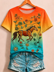 Orangegarten-Freunde – Naturgeschichte Baumwoll-T-Shirt