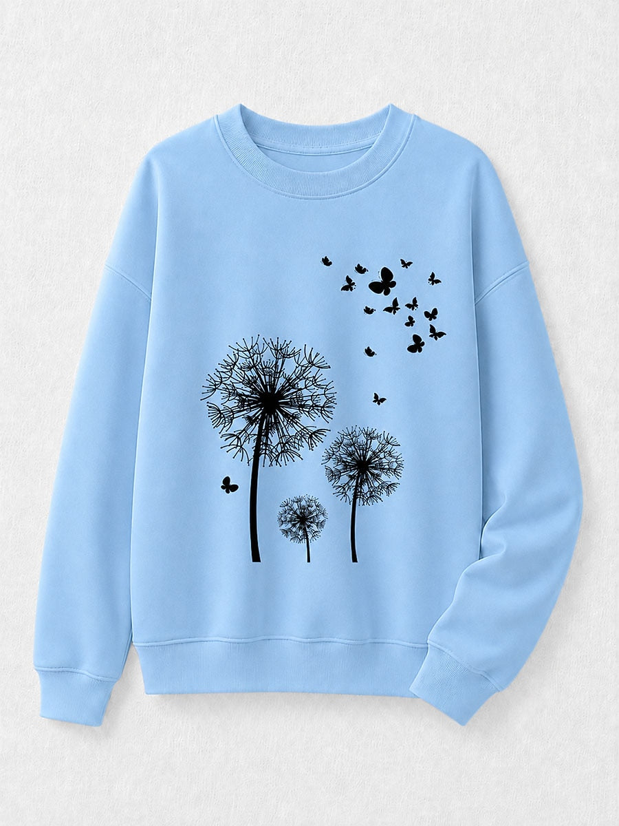 Multicolor Floral Sweatshirt in Blue