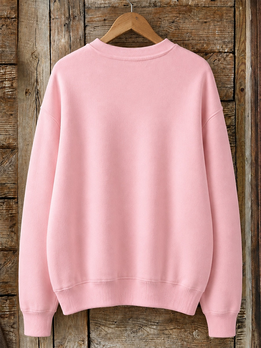 Dandelion Cats In The Wind - Nature Story Cotton Blend Sweatshirt