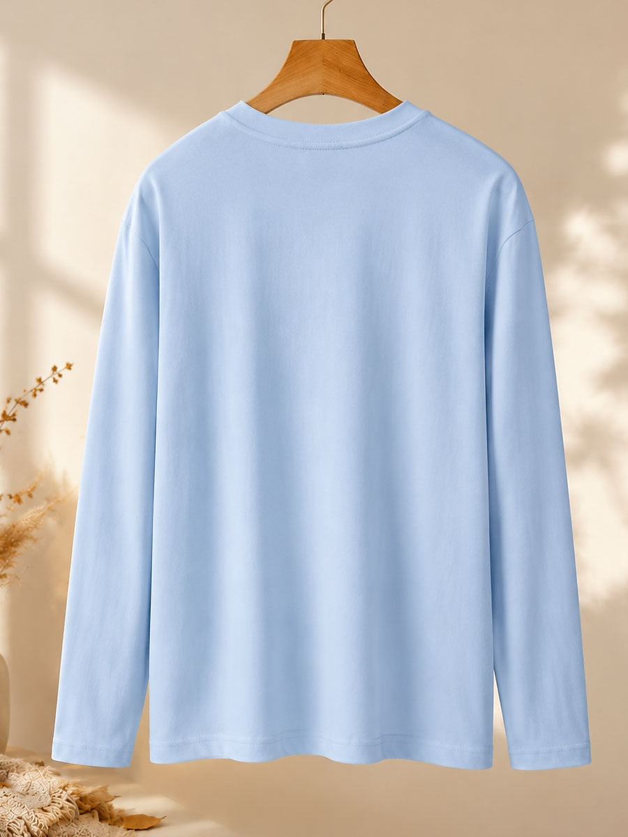 Cat Reaching For A Dandelion - Nature Story Cotton Long Sleeve Tee