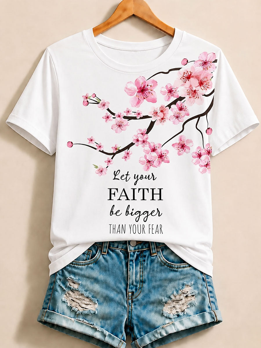 Lass Deinen Glauben größer sein – christliches inspirierendes Baumwoll-T-Shirt