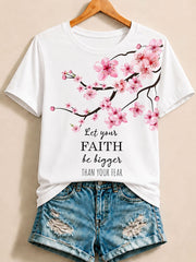 Lass Deinen Glauben größer sein – christliches inspirierendes Baumwoll-T-Shirt