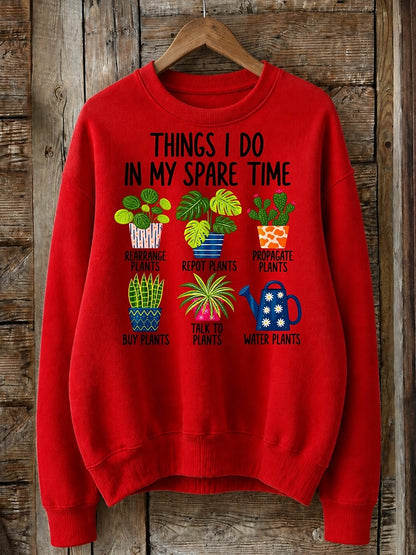 Things I Do In My Spare Time - Life Stories Cotton Blend Sweatshirt