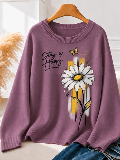 Stay Happy With Daisy And Butterfly women's sweatshirts - product image 6