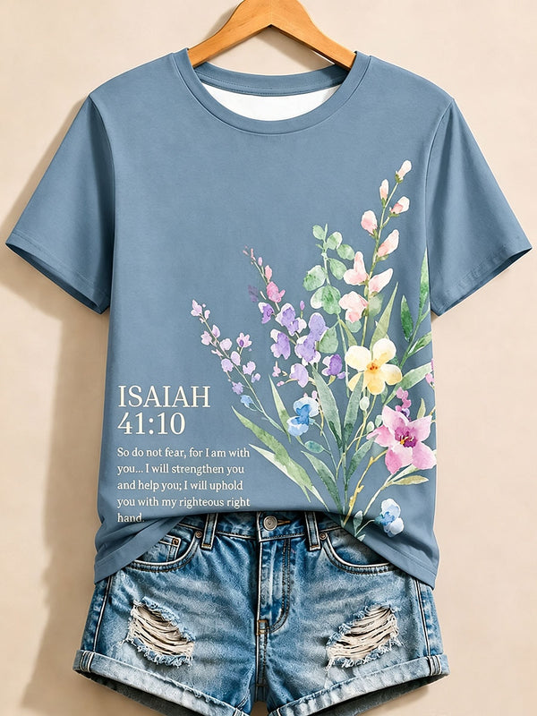 Isaiah 41:10 Faith Garden - Christian Inspirational Cotton Tee