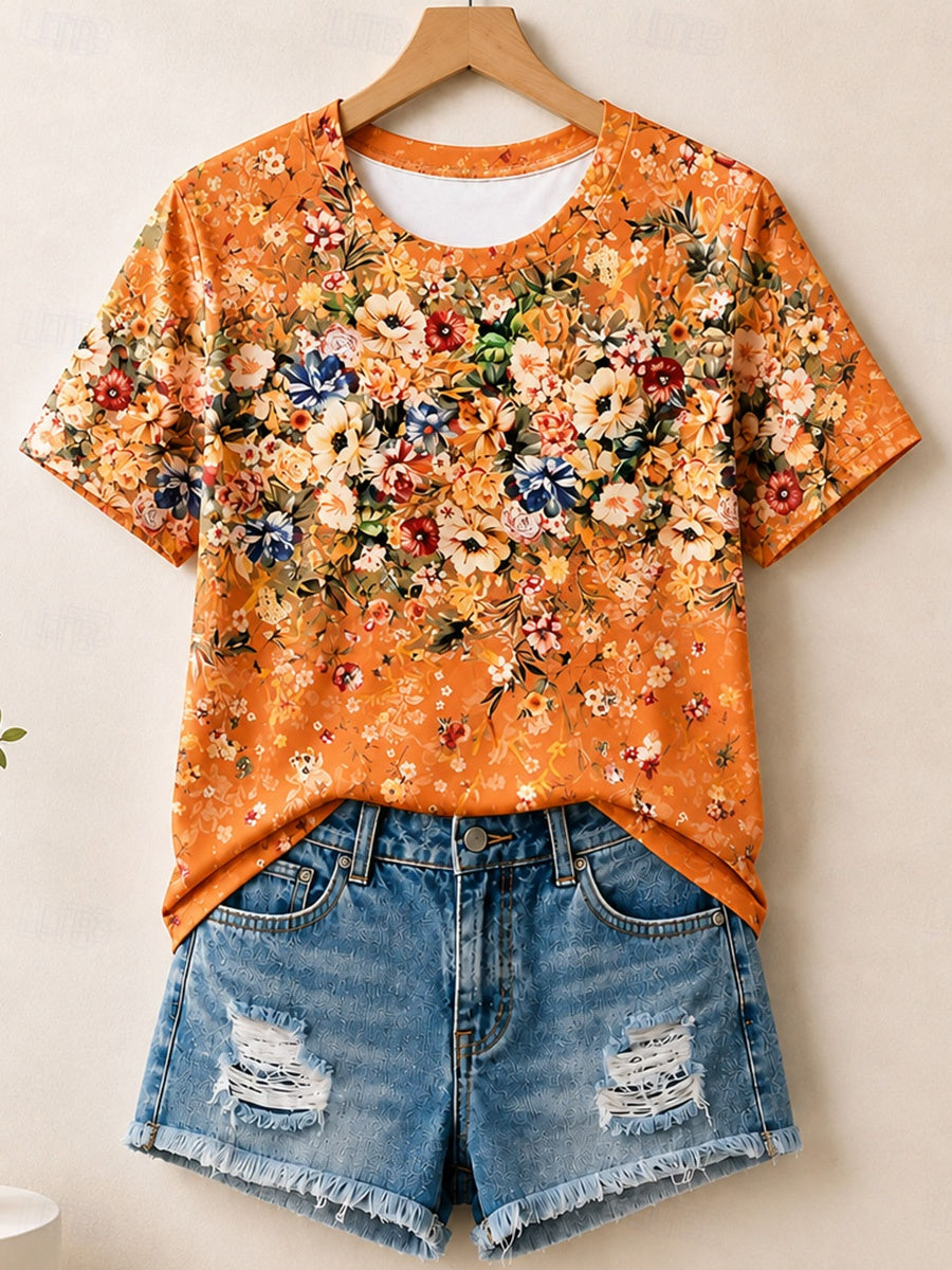 Allover Wildflower Garden - Life Stories Cotton Tee