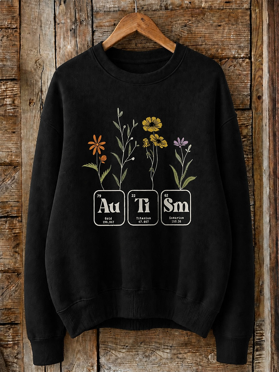 Autism With Wildflowers - Life Stories Cotton Blend Sweatshirt