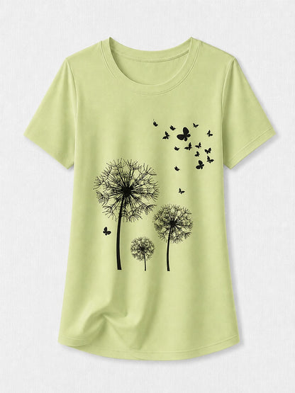 Lotus Pink Summer Tee in White