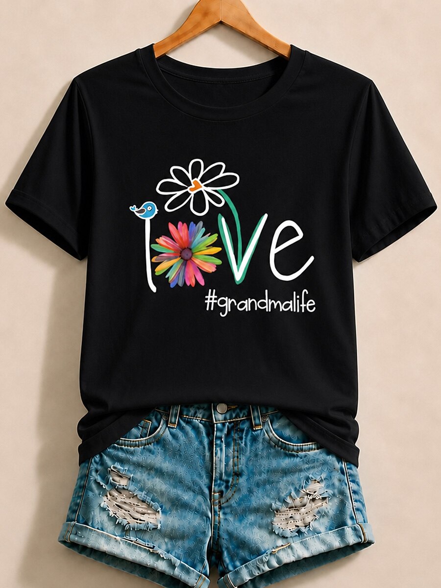 Wildflower Graphic Print - Flora Cotton Tee
