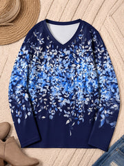 Scattered Floral Blossoms - Flora Cotton Long Sleeve Tee