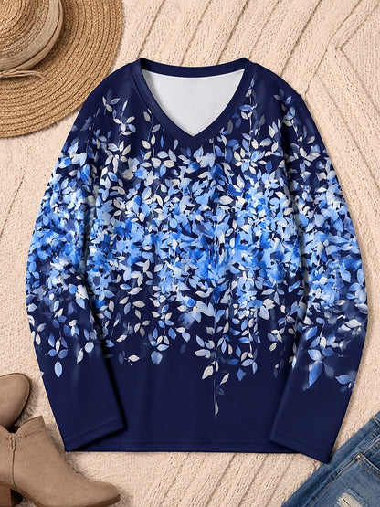 Scattered Floral Blossoms - Flora Cotton Long Sleeve Tee