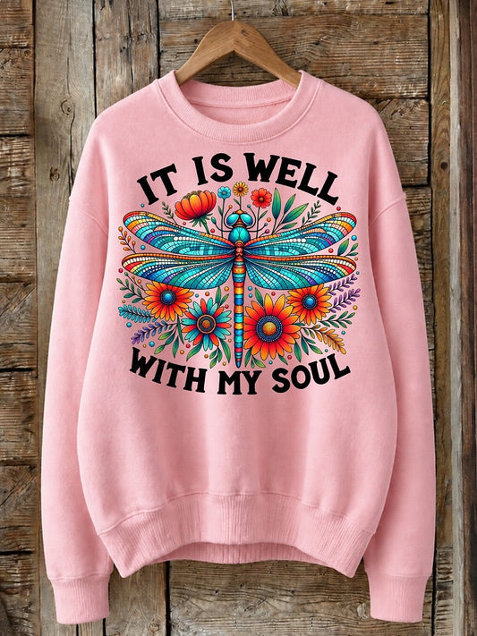 It Is Well With My Soul - Christian Inspirational Cotton Blend Sweatshirt
