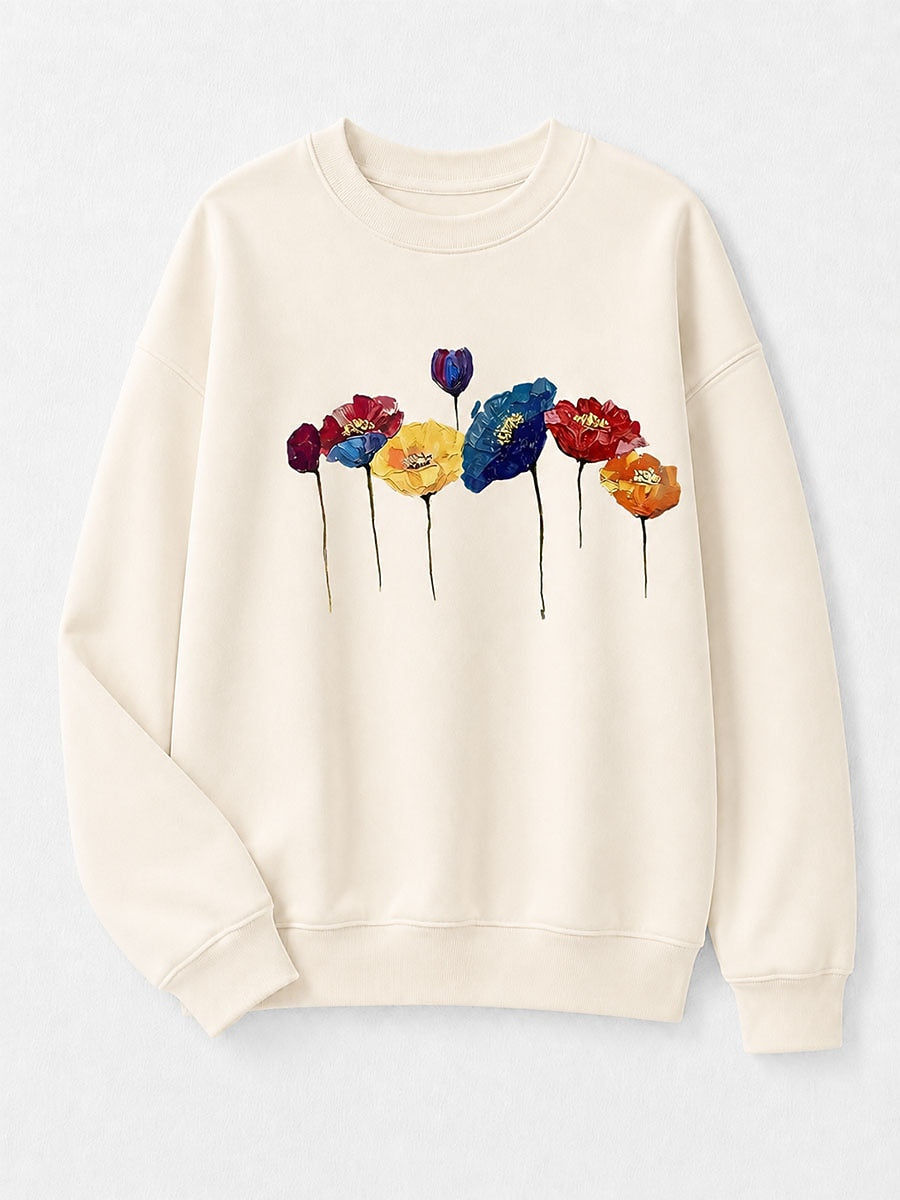 Blue Pink Cozy Sweatshirt in Blue