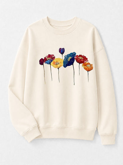 Blue Pink Cozy Sweatshirt in Blue
