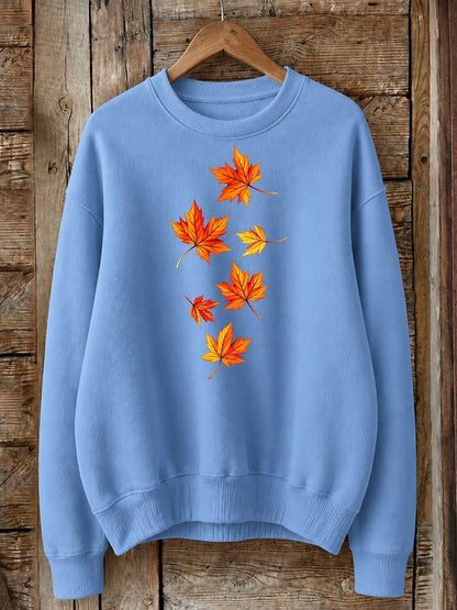 Falling Maple Leaves - Life Stories Cotton Blend Sweatshirt