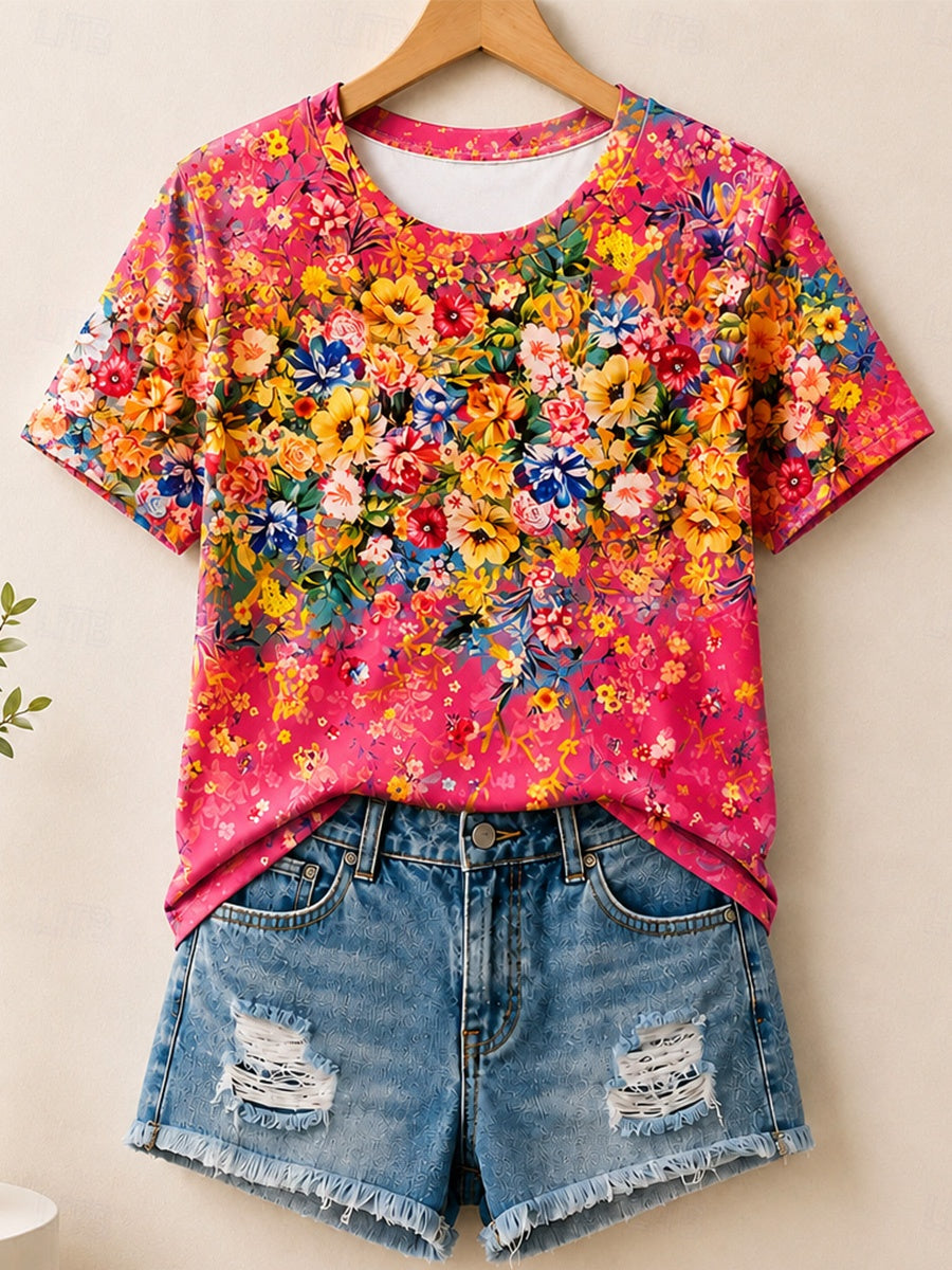 Allover Wildflower Garden - Life Stories Cotton Tee