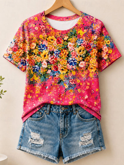 Allover Wildflower Garden - Life Stories Cotton Tee
