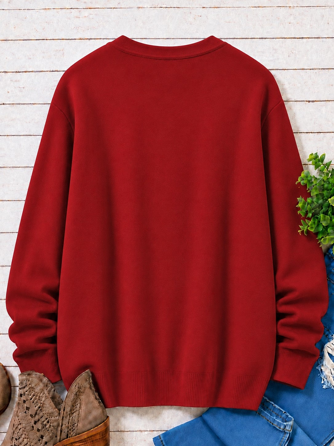 Sunflower Against Rustic Stripes women's sweatshirts - product image 7