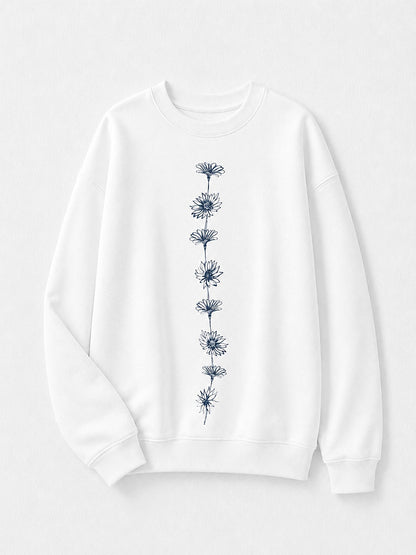 Morning Garden Story - Botanisches Baumwoll-Sweatshirt