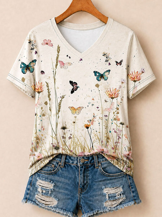 Modern Botanical Panel - Life Stories Cotton Tee