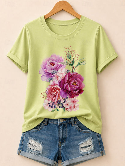 Peony Bouquet - Flora Cotton Tee