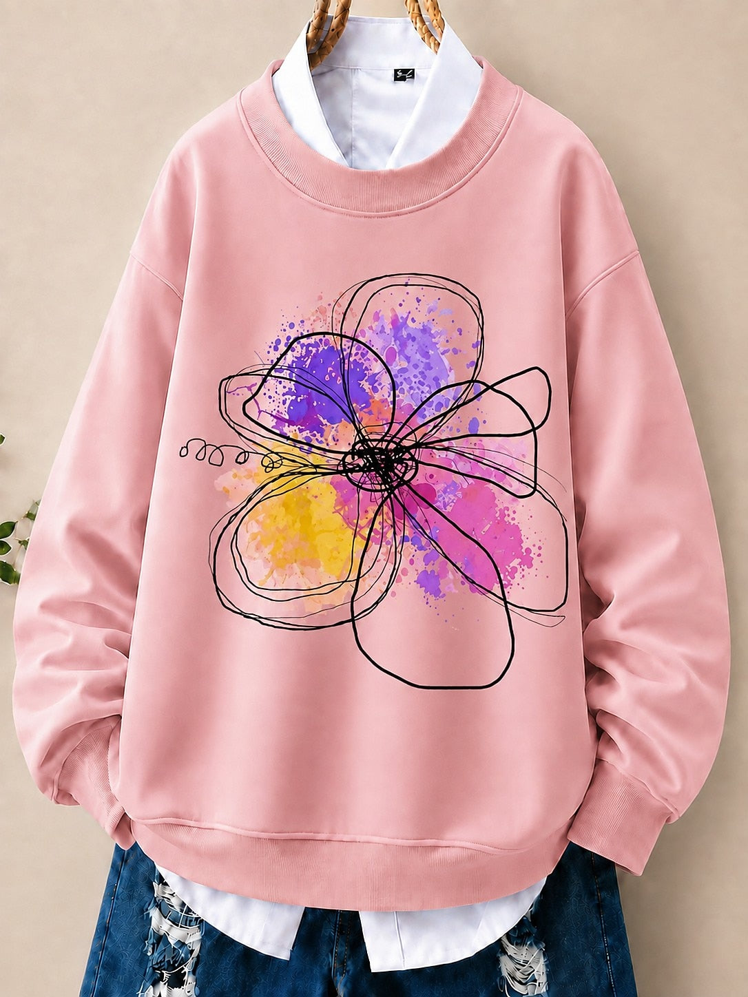 Abstract Watercolor Blossom women's sweatshirts - product image 1