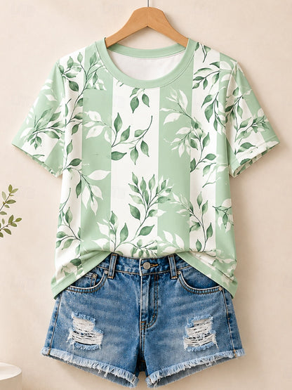 Botanical Leaf Branches - Life Stories Cotton Tee