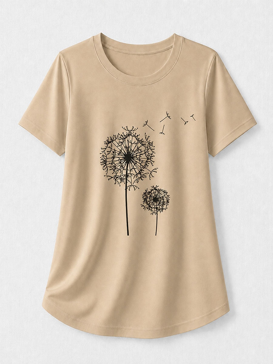 Teal Basic Summer Tee in Purple Blue